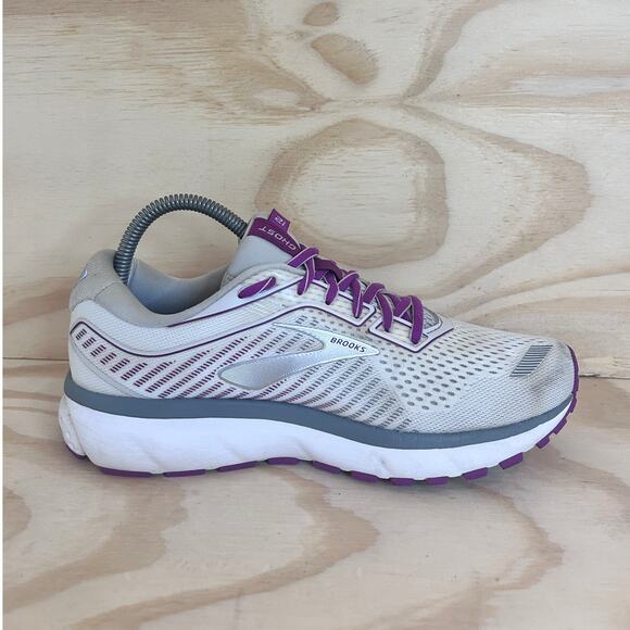 Brooks - Ghost 12 - Running Shoes - White/Purple - Women's - 8.5(B) -1203051B186 - Picture 5 of 9